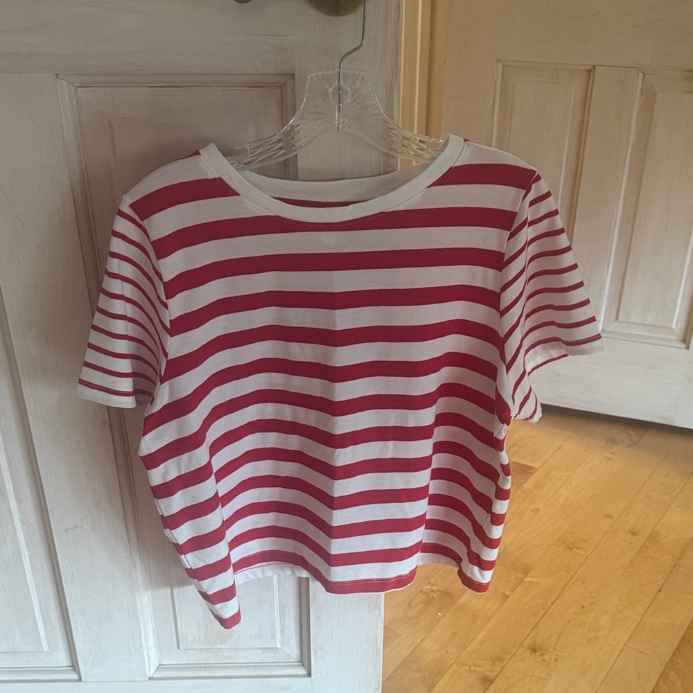 Wishlist Red and White Striped Short Sleeve Tee